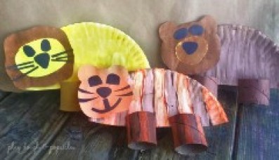 paper plate lion tiger and bear