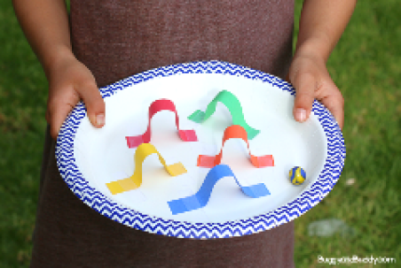 paper plate marble run