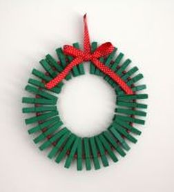 clothespin wreath